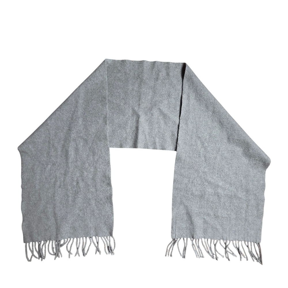 Folio New York Amicale 100% Cashmere Scarf Fringe Trim Soft Luxury Cozy Winter